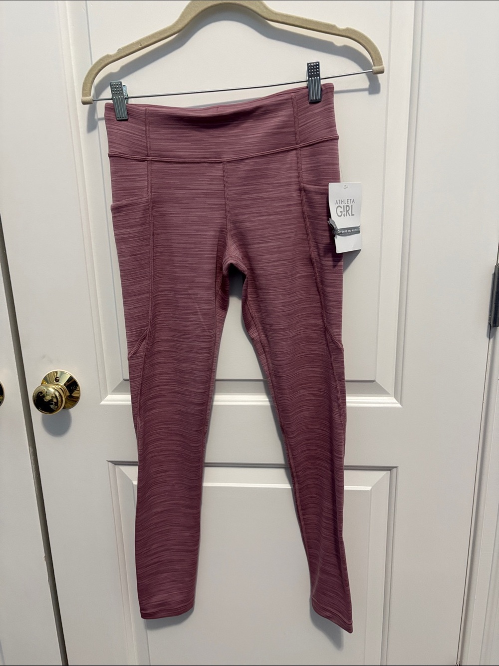 Athleta Girls Dusty Rose Space-Dye Leggings